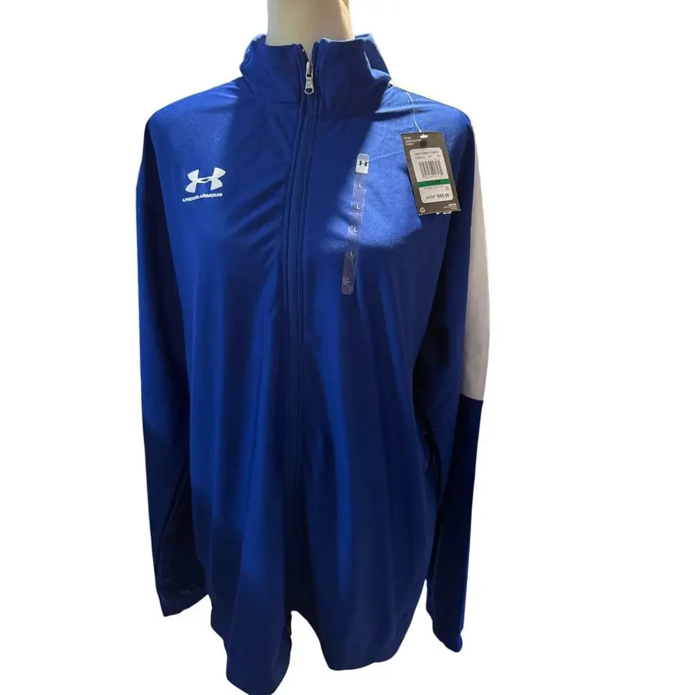 Under Armour Challenger Track Jacket, Royal Blue & White, Men's Size Large, NWT